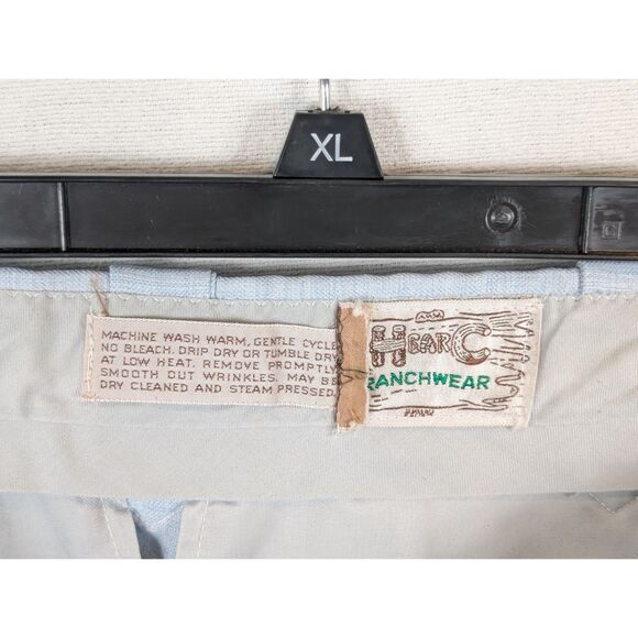 Vintage HbarC Ranchwear Pants Light Blue Men's Size 36x32 - Picture 12 of 12